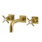Kingston Brass KS6127BEX Two-Handle Wall Mount Bathroom Faucet, Brushed Brass KS6127BEX - alternate 1